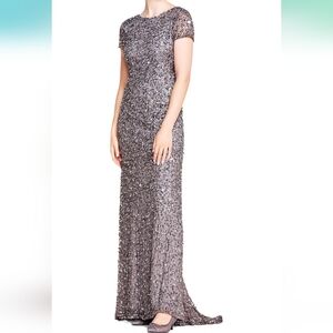 NWT Adrianna Papell sequined gown sz 10